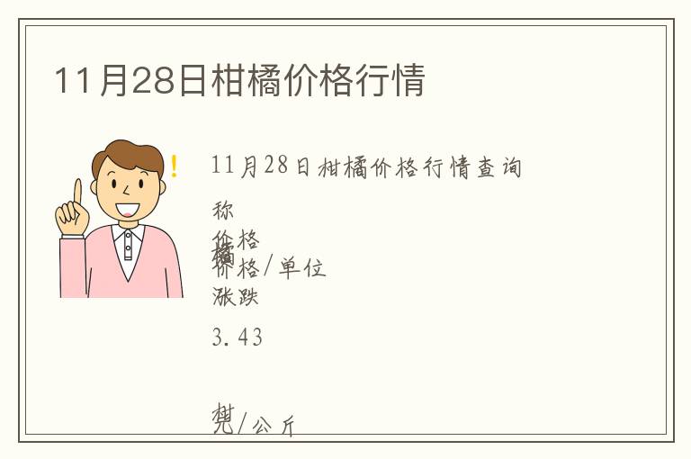 11月28日柑橘價格行情