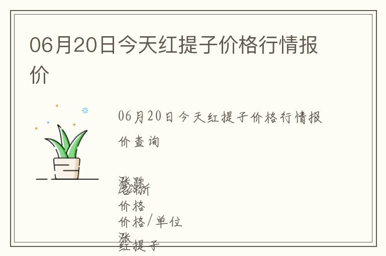 06月20日今天紅提子價(jià)格行情報(bào)價(jià)
