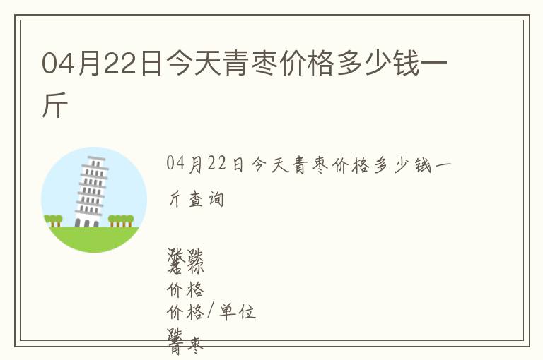 04月22日今天青棗價格多少錢一斤