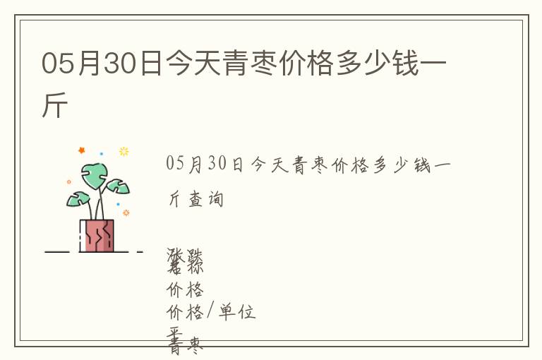 05月30日今天青棗價(jià)格多少錢一斤