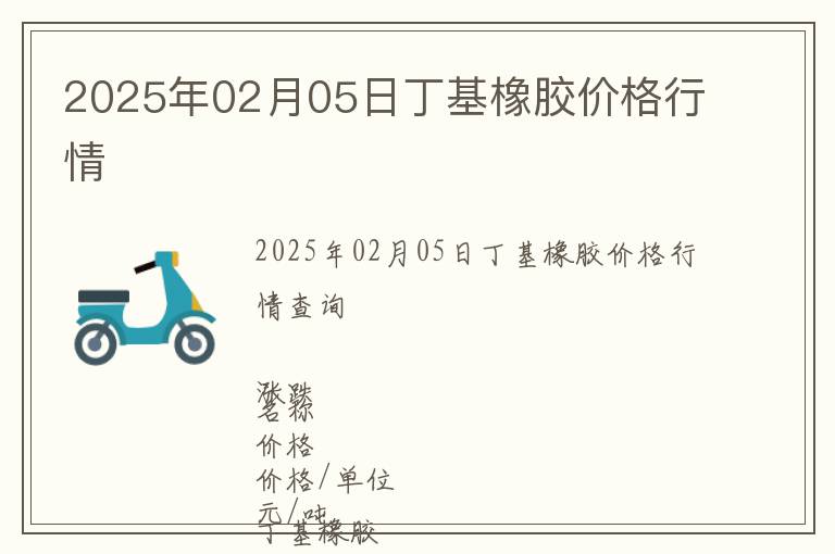 2025年02月05日丁基橡膠價格行情