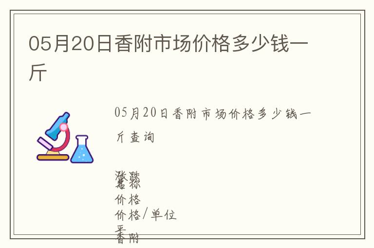 05月20日香附市場價格多少錢一斤