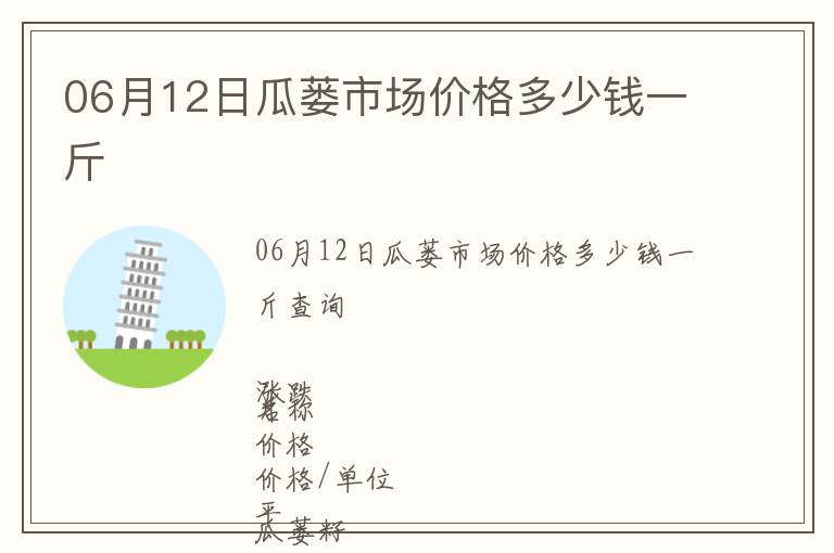 06月12日瓜蔞市場價格多少錢一斤
