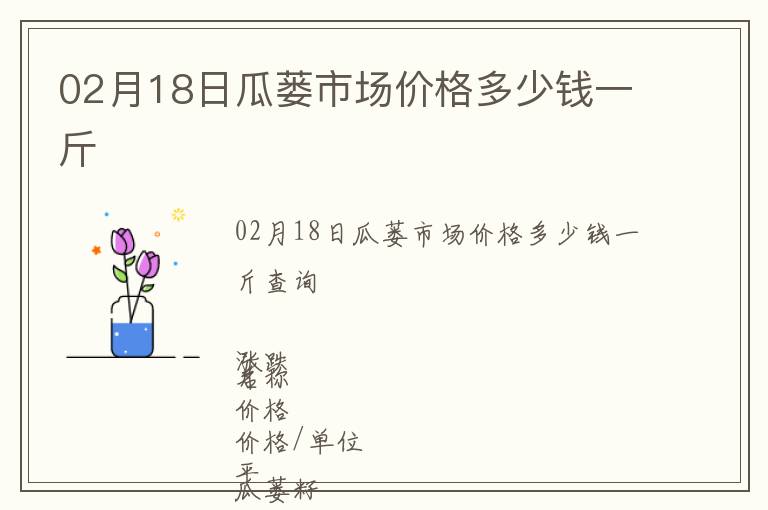 02月18日瓜蔞市場(chǎng)價(jià)格多少錢一斤