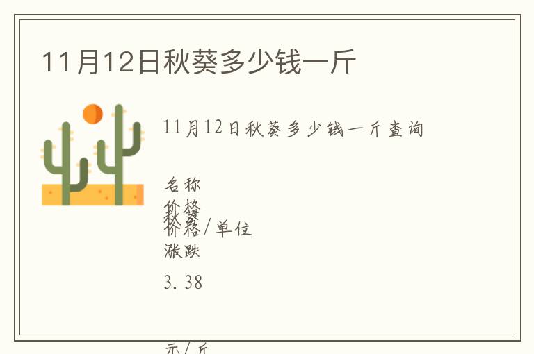 11月12日秋葵多少錢一斤