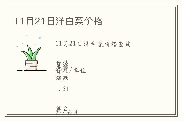 11月21日洋白菜價(jià)格