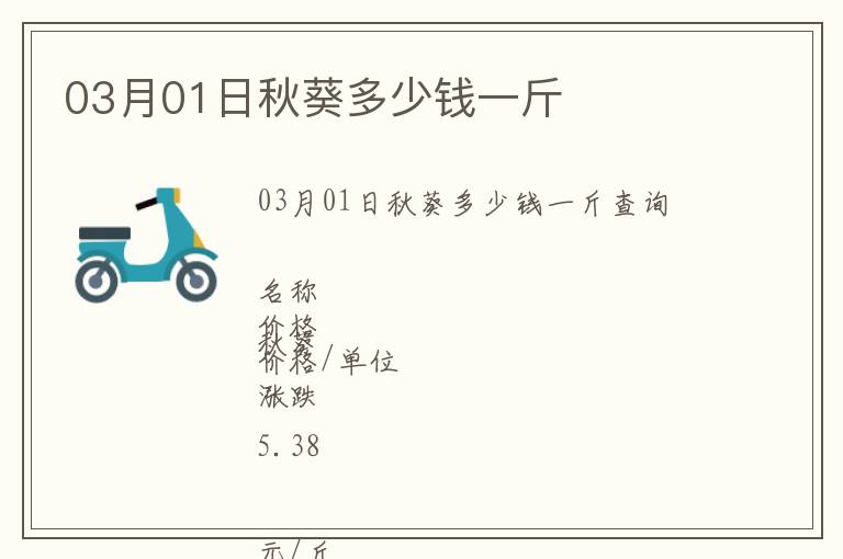 03月01日秋葵多少錢一斤