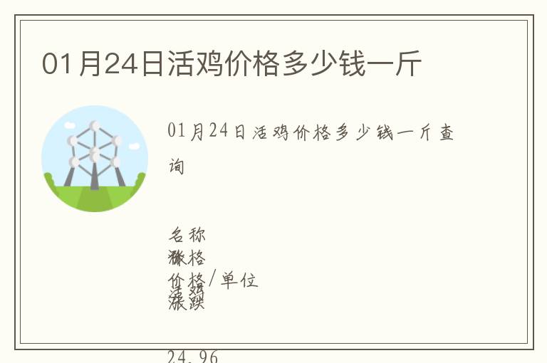 01月24日活雞價格多少錢一斤