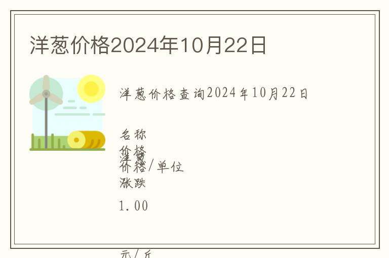 洋蔥價(jià)格2024年10月22日