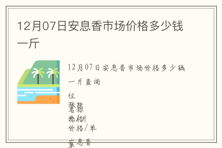 12月07日安息香市場價格多少錢一斤