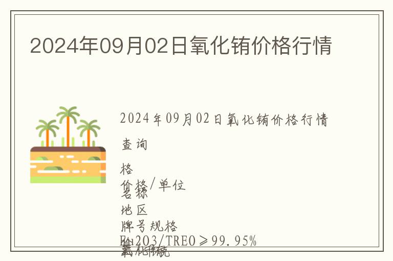 2024年09月02日氧化銪價格行情