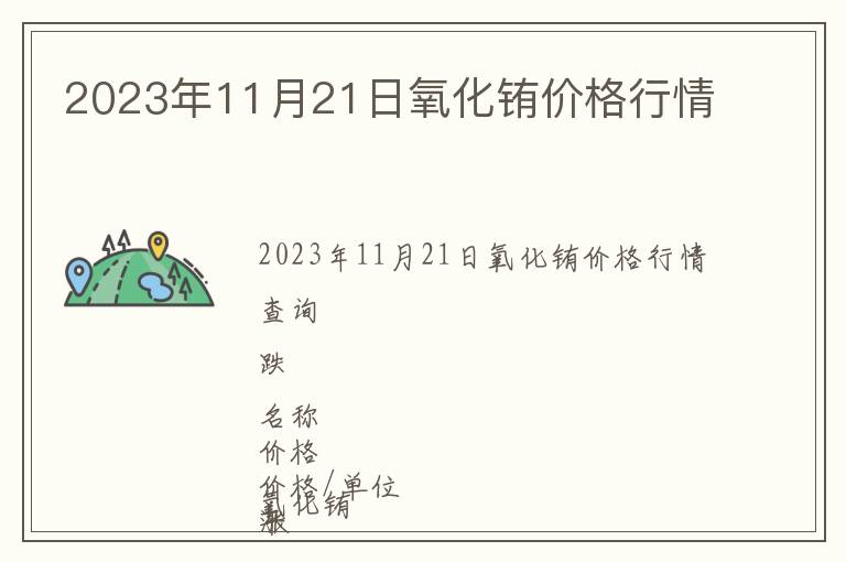 2023年11月21日氧化銪價格行情
