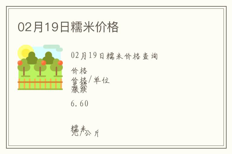 02月19日糯米價格