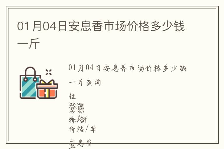 01月04日安息香市場(chǎng)價(jià)格多少錢一斤