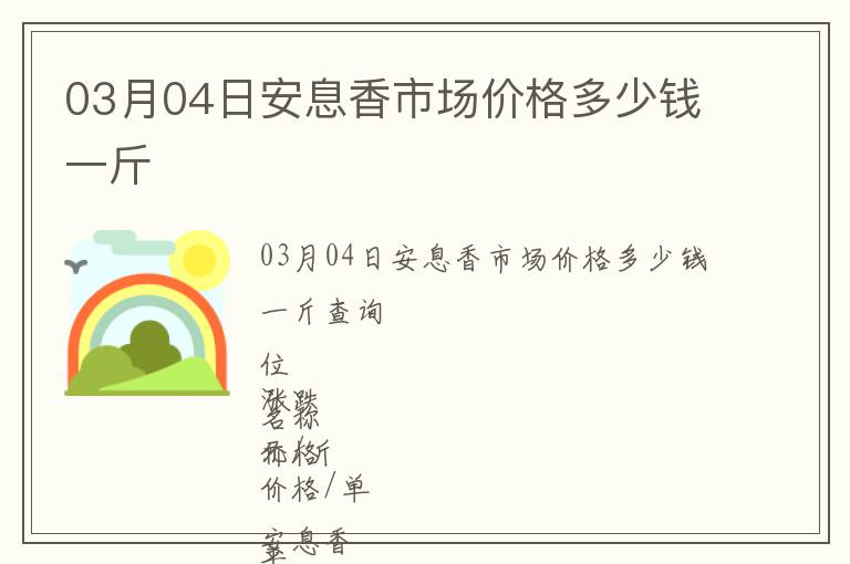 03月04日安息香市場價格多少錢一斤
