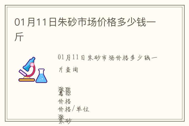 01月11日朱砂市場價格多少錢一斤
