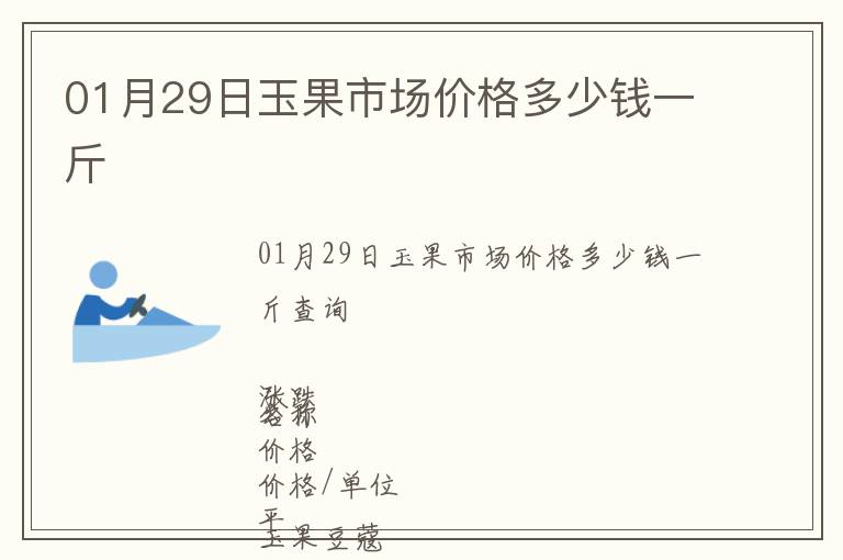 01月29日玉果市場價格多少錢一斤