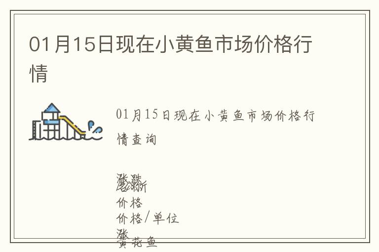 01月15日現在小黃魚市場價格行情