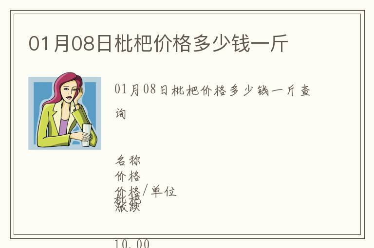 01月08日枇杷價格多少錢一斤