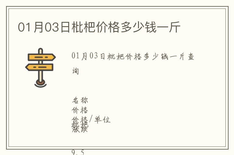 01月03日枇杷價格多少錢一斤