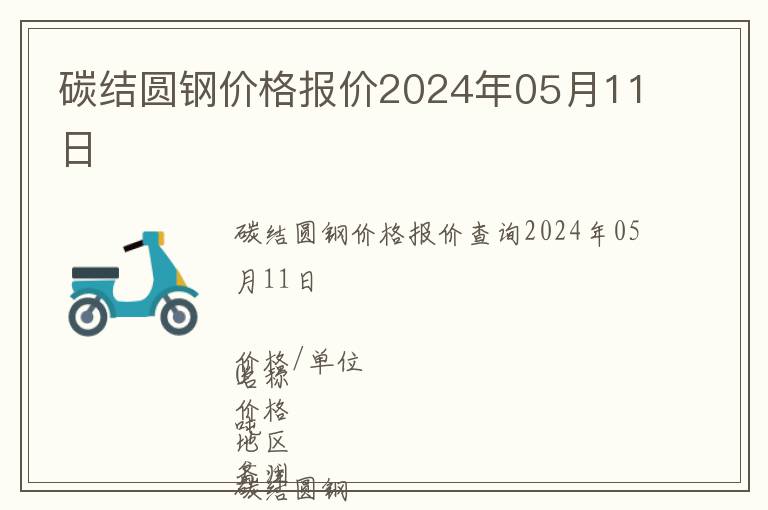 碳結圓鋼價格報價2024年05月11日