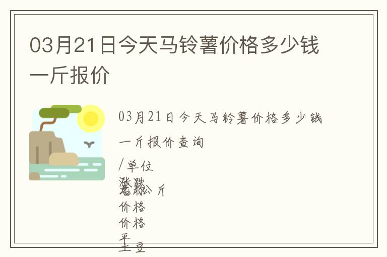 03月21日今天馬鈴薯價格多少錢一斤報價
