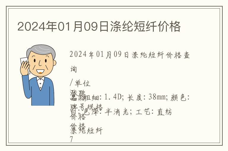 2024年01月09日滌綸短纖價格