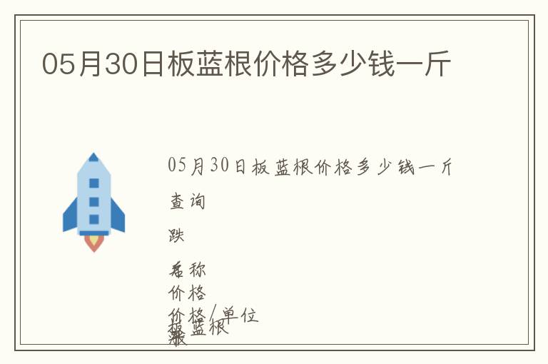 05月30日板藍根價格多少錢一斤