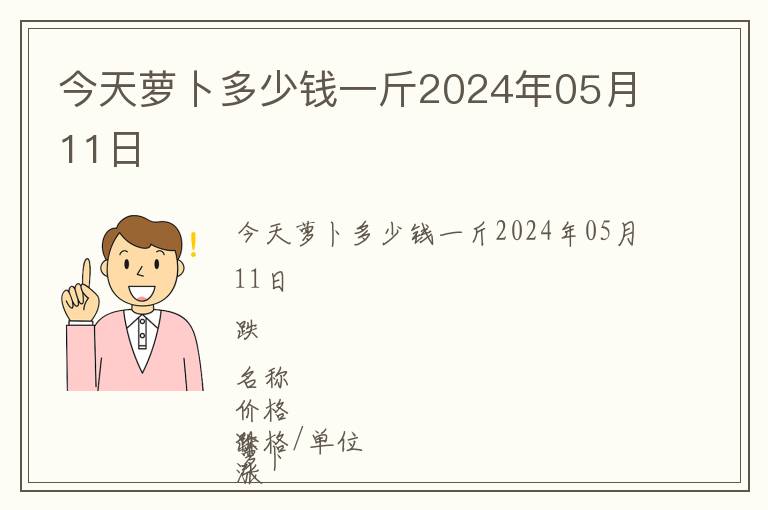 今天蘿卜多少錢(qián)一斤2024年05月11日