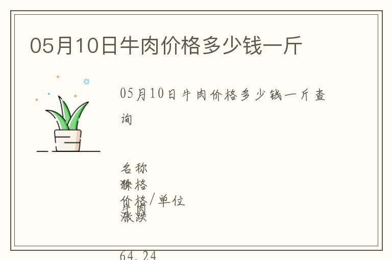 05月10日牛肉價格多少錢一斤