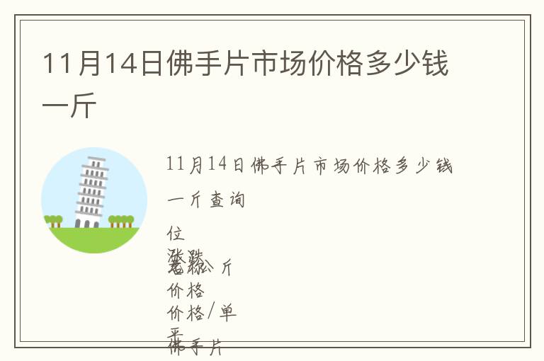11月14日佛手片市場價格多少錢一斤