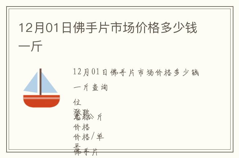 12月01日佛手片市場(chǎng)價(jià)格多少錢一斤