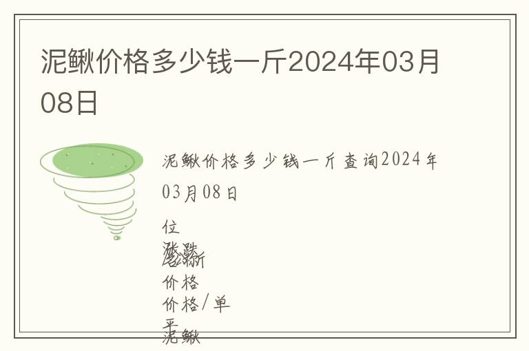 泥鰍價格多少錢一斤2024年03月08日