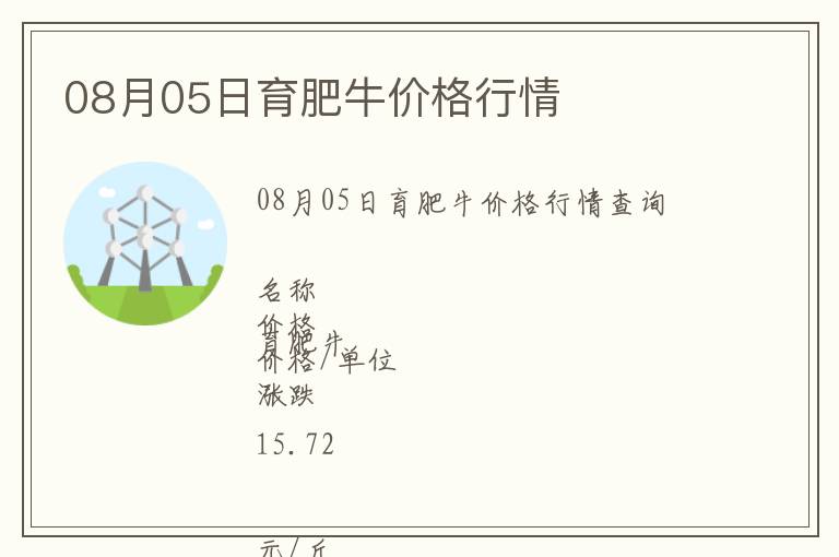 08月05日育肥牛價格行情