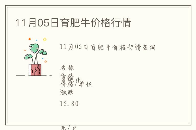 11月05日育肥牛價格行情