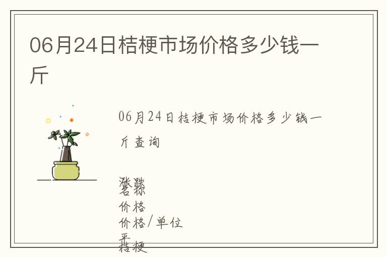 06月24日桔梗市場價格多少錢一斤