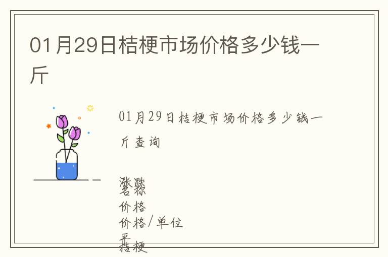 01月29日桔梗市場(chǎng)價(jià)格多少錢(qián)一斤