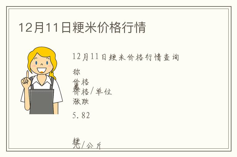 12月11日粳米價(jià)格行情