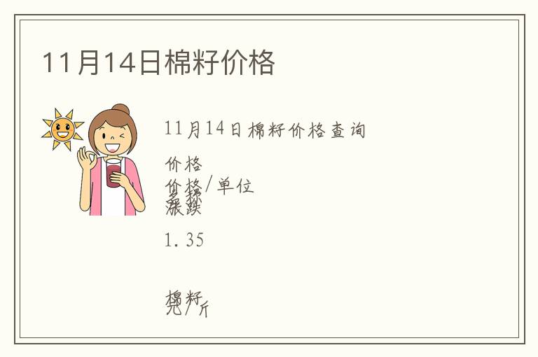 11月14日棉籽價(jià)格