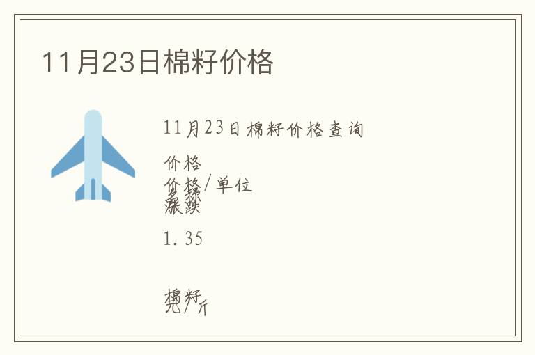 11月23日棉籽價格