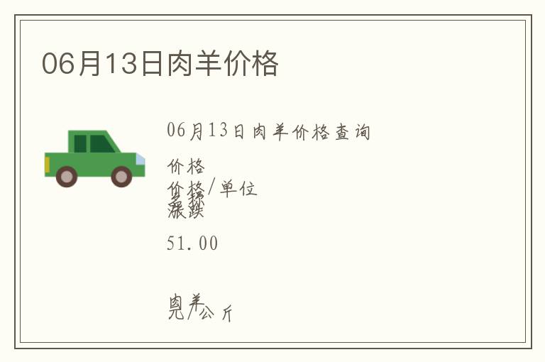 06月13日肉羊價格