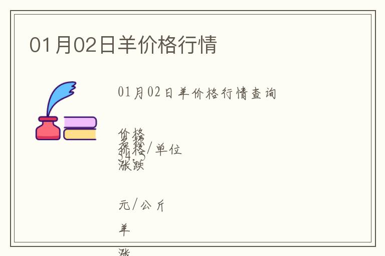 01月02日羊價格行情