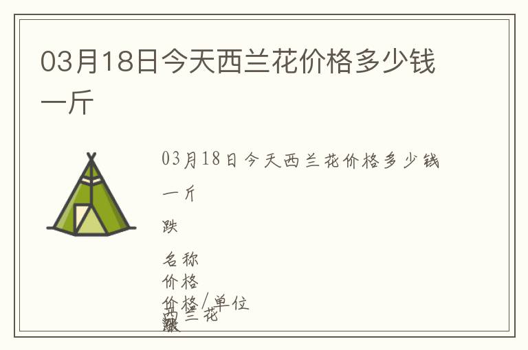 03月18日今天西蘭花價格多少錢一斤