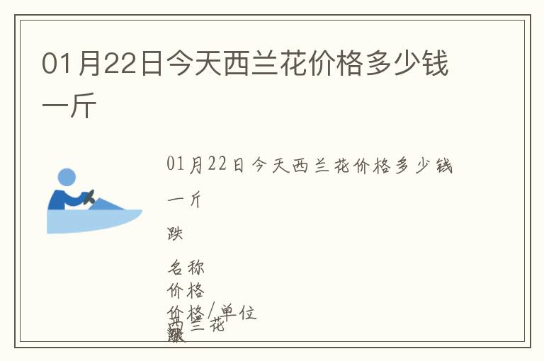01月22日今天西蘭花價格多少錢一斤