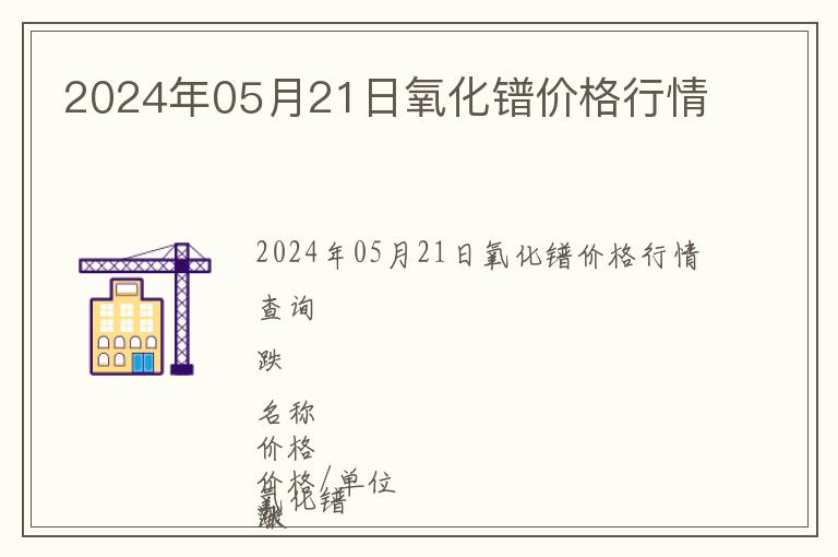 2024年05月21日氧化鐠價格行情