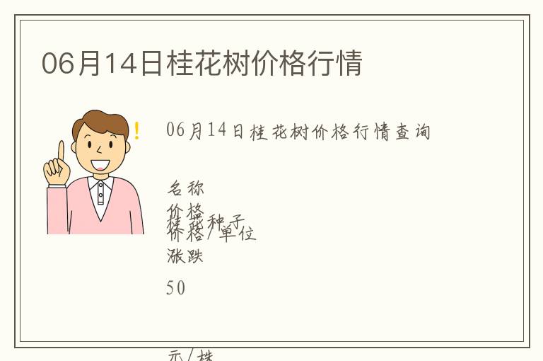 06月14日桂花樹價格行情