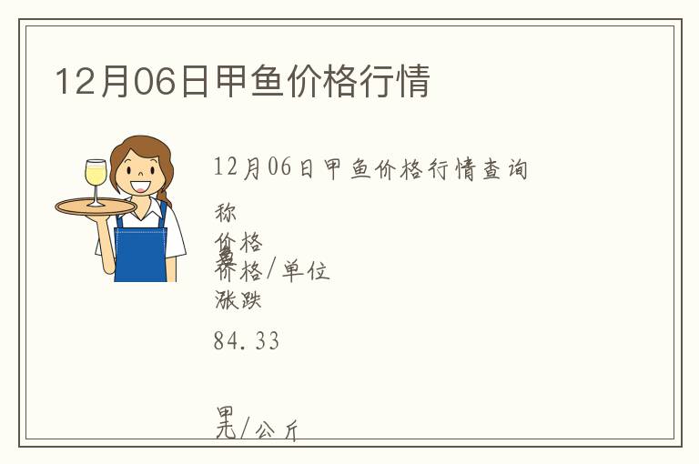 12月06日甲魚價格行情