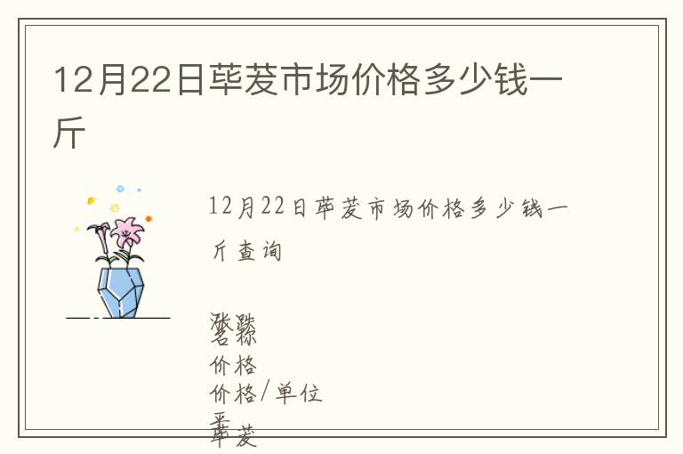 12月22日蓽茇市場價格多少錢一斤