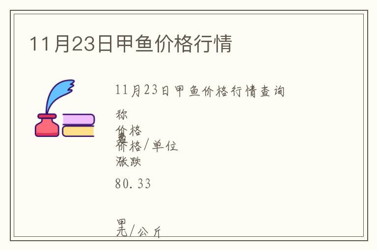11月23日甲魚價(jià)格行情
