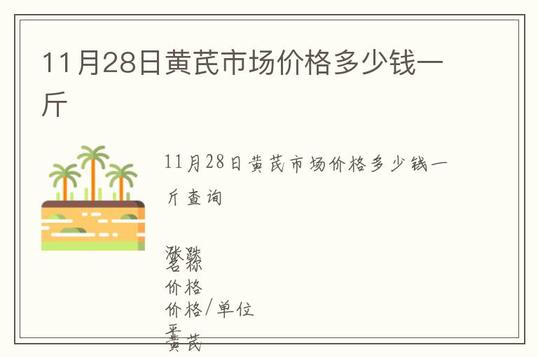 11月28日黃芪市場價格多少錢一斤